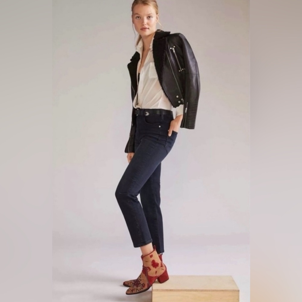 Pilcro The Vintage Straight‎ High Rise Ankle Jeans Size 29 Washed black